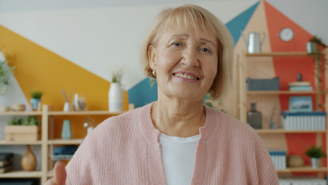 senior woman smiling