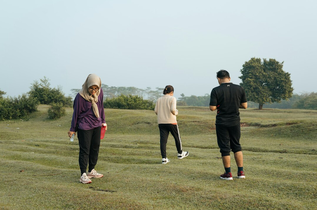 senior people exercising outdoors