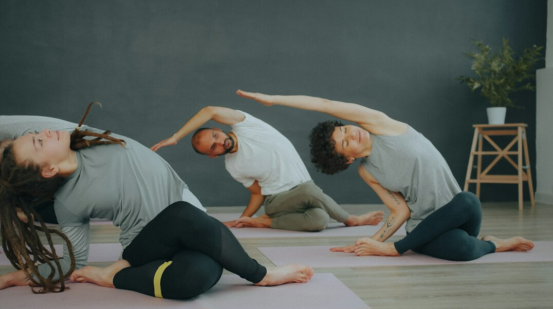 group of seniors in fitness class